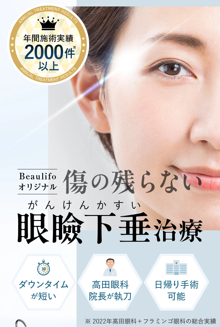 高田眼科オリジナル 傷の残らない眼瞼下垂施術